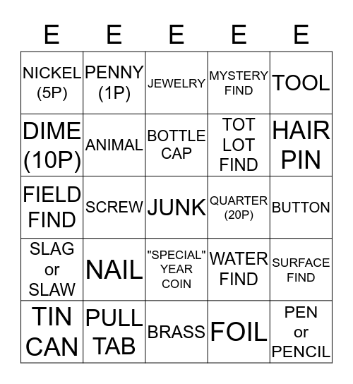 MD BINGO ROUND 5 - X MARKS THE SPOT Bingo Card