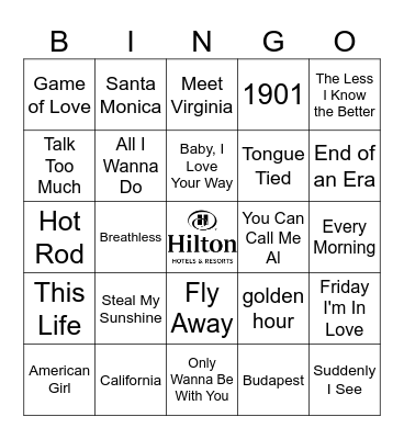 Sounds of Sunshine Bingo Card