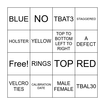 EATON'S BOOTCAMP BINGO Card