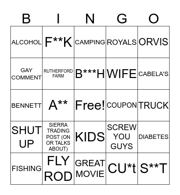 KEVIN BINGO Card