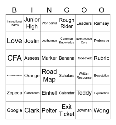 Back to School BINGO! Bingo Card