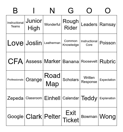 Back to School BINGO! Bingo Card