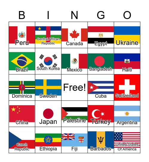 Currency Around the World Bingo Card