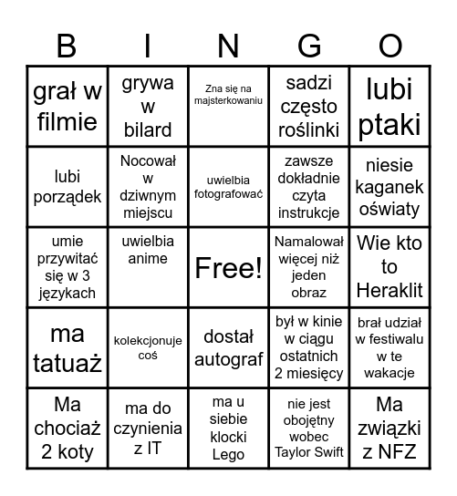 Bingo Szalonej Księżniczki Bingo Card