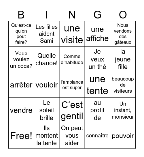 TE2 L5 Bingo Card