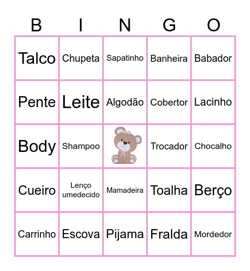 Chá da Bianca Bingo Card