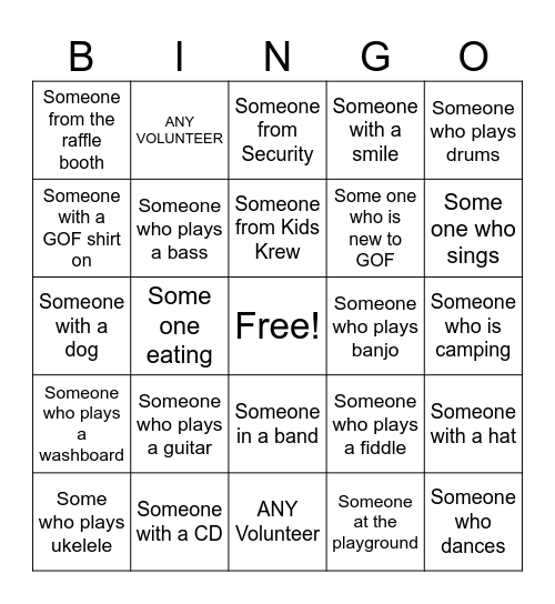 Good Old Fashioned 2024 Bingo Card