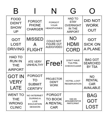 PTS EDUCATION STRESS BINGO Card