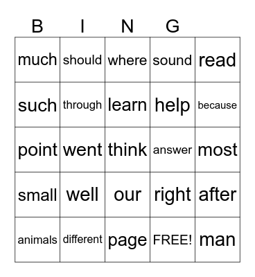 AT, AM, AN Bingo Card