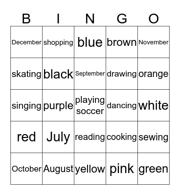 JUST FOR FUN! Bingo Card