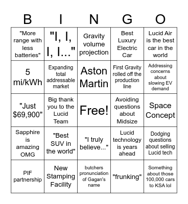 Q2 Earnings Bingo Card