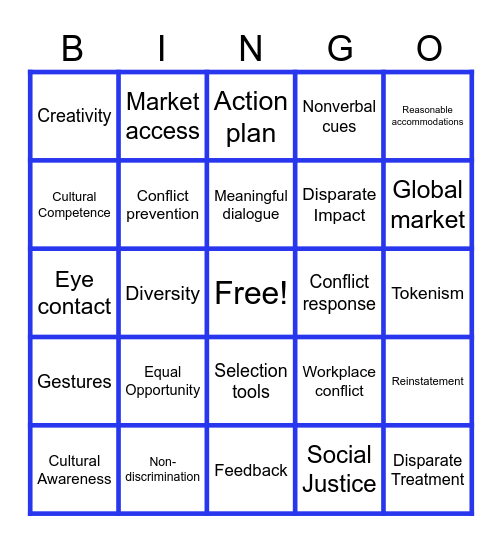 Basic Impact Navigation Guidance Options Bingo Card