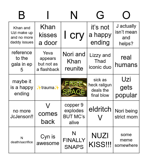 Murder Drones Ep 8 BINGO! Bingo Card