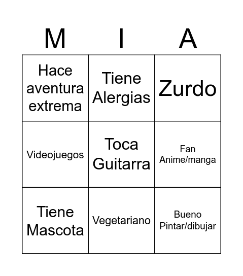 Meli Pro Arg Bingo Card