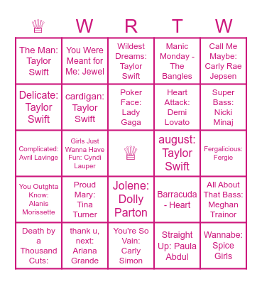 ♕ Who Run the World ♕ Bingo Card