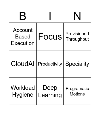 Back to Basics Bingo Card