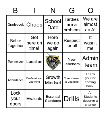 ERHS BINGO - What said that?! Bingo Card