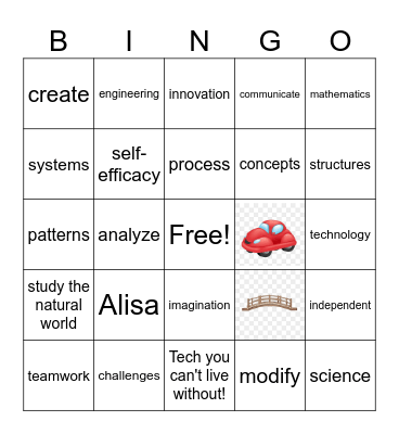 STEM Bingo Card