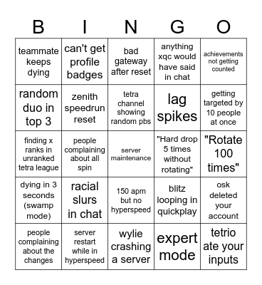 Pre-Season TETR.IO Bingo Card