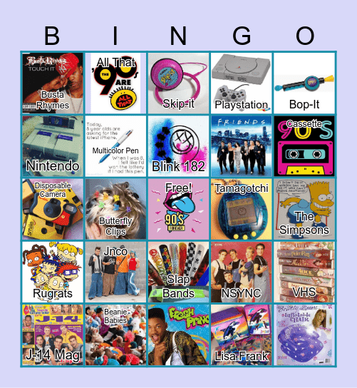 90s BINGO Card