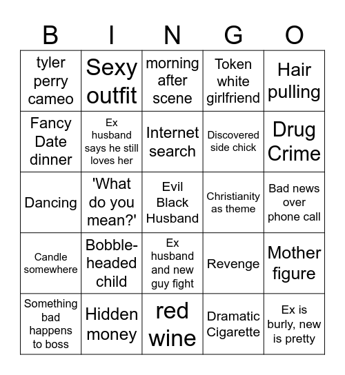Divorce in the Black BINGO Card