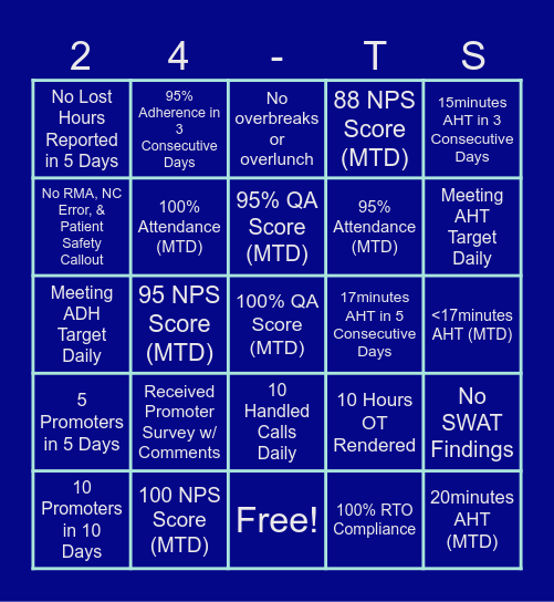 HIT & WIN Bingo Card