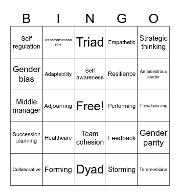 Book project Bingo Card