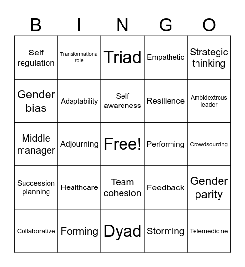 Book project Bingo Card