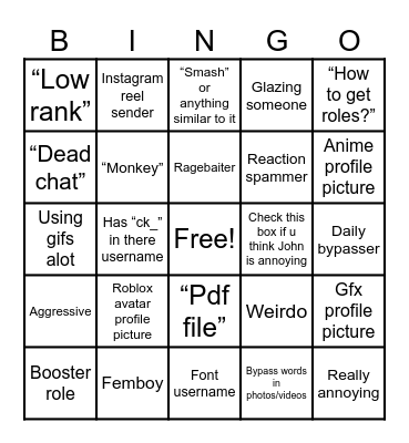 Coems kingdom Bingo Card