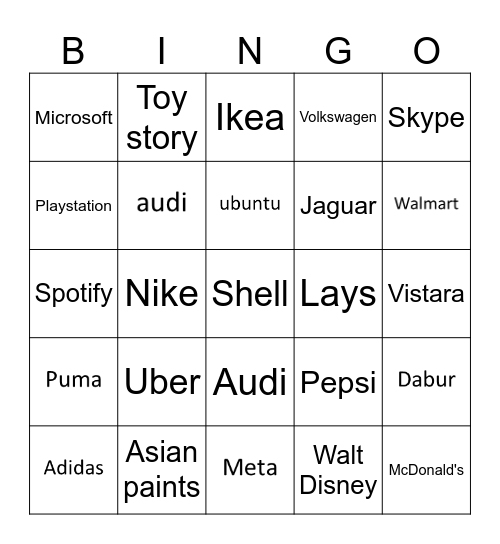 LOGO Bingo Card