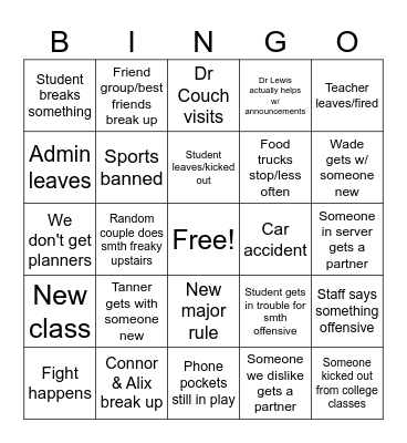 CMA BINGO Card