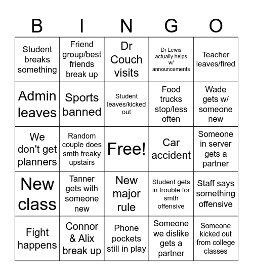 CMA BINGO Card