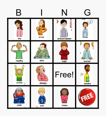 Emotions Bingo Card