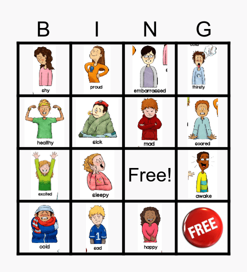 Emotions Bingo Card