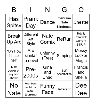 BN Randumb Bingo Card
