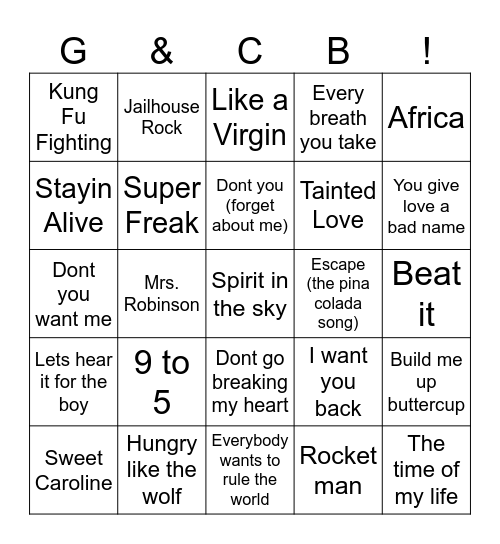 Gemms 2 Bingo Card