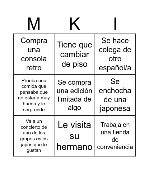 ManuKai Bingo Card