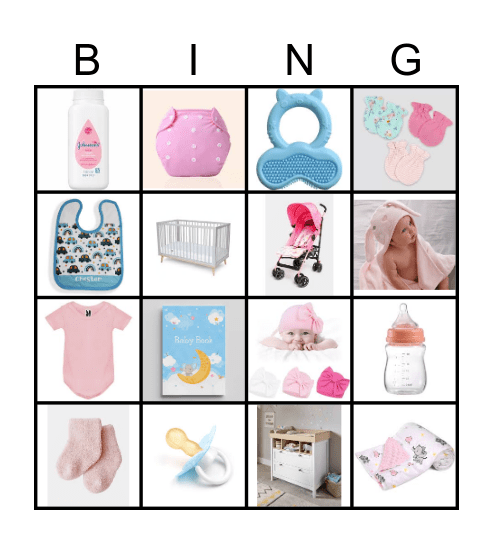 Sarah's Baby Shower Bingo Card