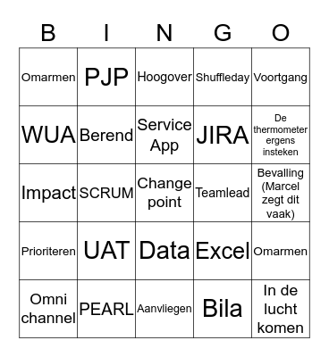 Energy week - BS Bingo Card