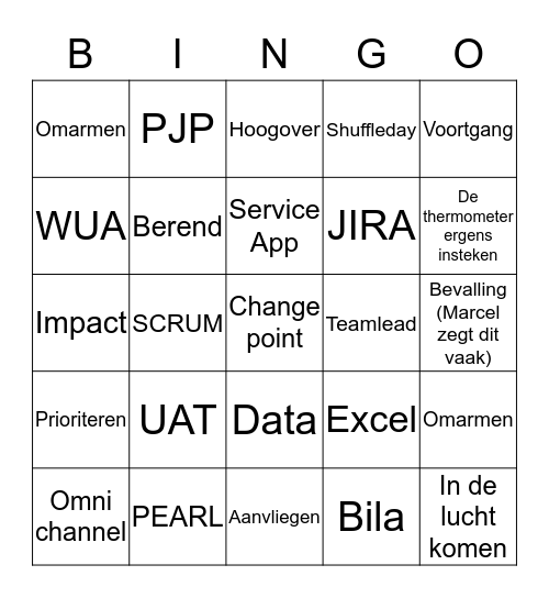 Energy week - BS Bingo Card
