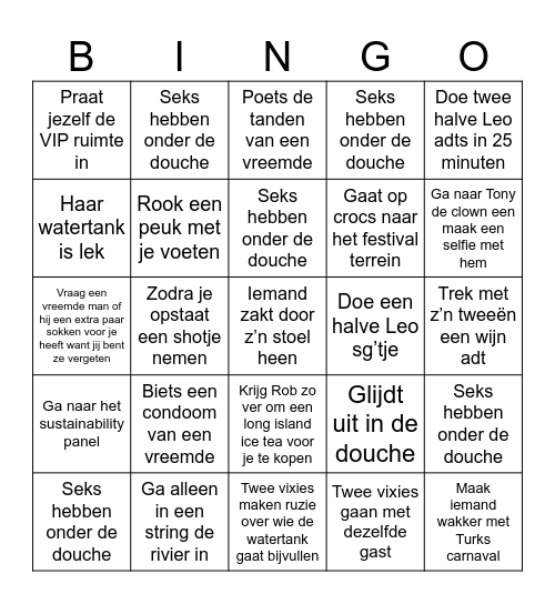 Sterre Bingo Card