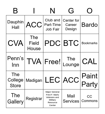 Lingo Bingo Card