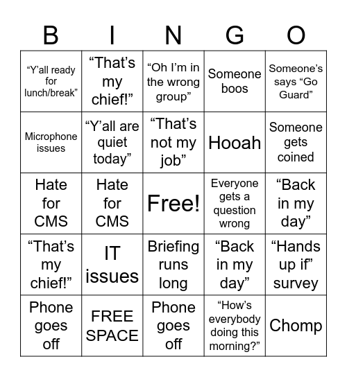 1C0 Worldwide Bingo Card