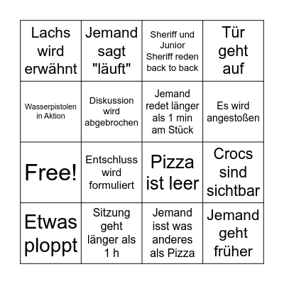 FS-Sitzungs-Bingo Card