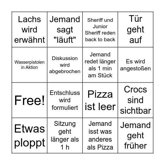 FS-Sitzungs-Bingo Card