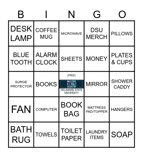 YANA'S DSU Trunk Party Bingo Card