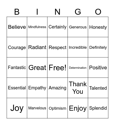 Quality Conversation Bingo Card