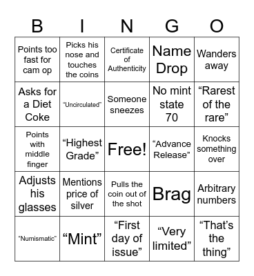 Meez with the Steez Bingo Card