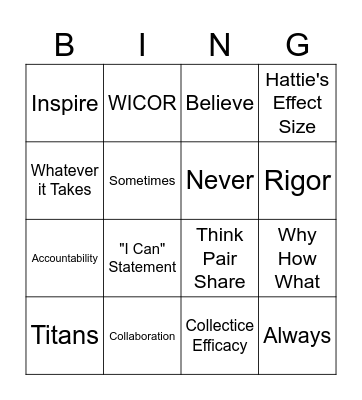 PD BINGO Card