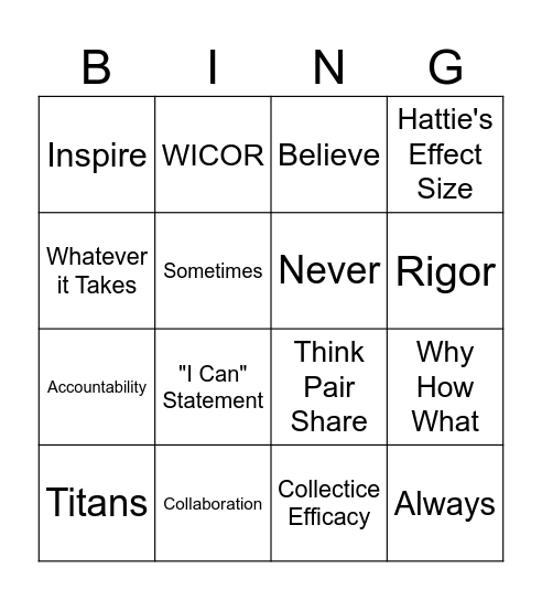 PD BINGO Card